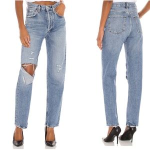 AGOLDE 90's Pinch Waist in Lineup Size 29 Distressed Denim High Rise